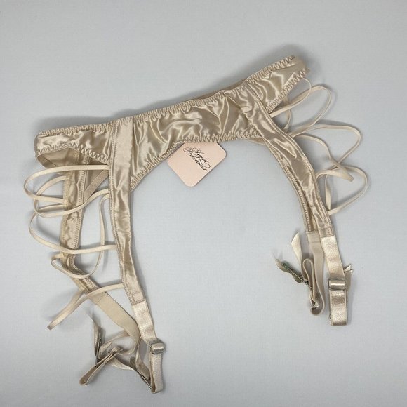 Agent Provocateur Zsi Zsi Silk Nude Suspender AP3 Medium NWT
